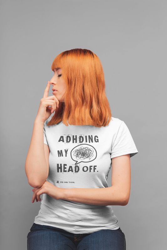 ADHDing My Head Off (Original) Unisex Cotton T-Shirt